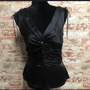 Beautiful black silk blouse